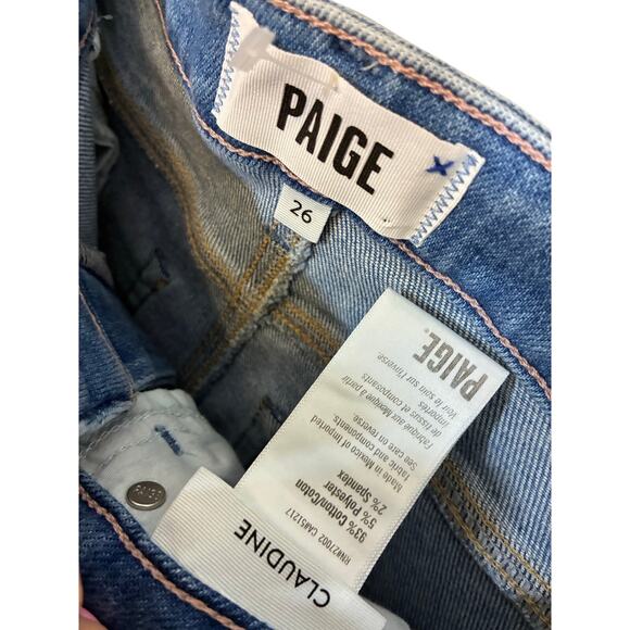 Paige Claudine Nostalgia W/ Curio Hem Relaxed High Rise Relaxed Straight Leg 26 - Picture 5 of 7